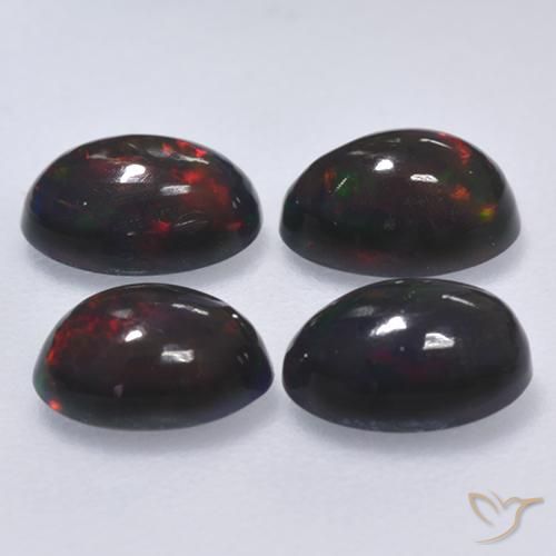 Shop natural 1.28ct Multicolore Opale noire gems, ovale, from Ethiopie at GemSelect. In stock, global shipping!