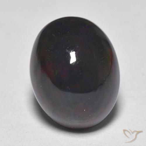 1.38ct Naturel Multicolore Opale noire, ovale, Translucide