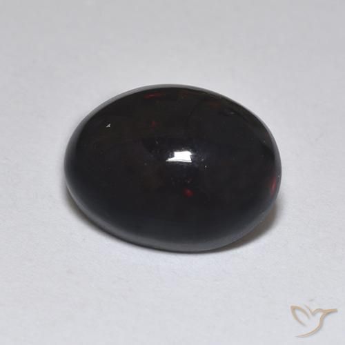 Opale noire Multicolore naturelle ovale, 1.18 ct, Translucide