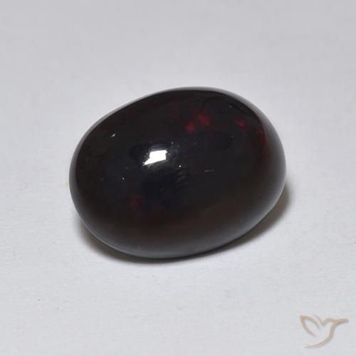 Opale noire Multicolore naturelle ovale, 1.01 ct, Translucide