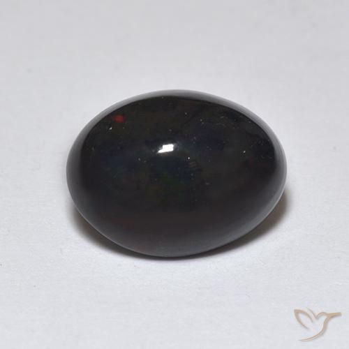 1.29ct Naturel Multicolore Opale noire, ovale, Translucide