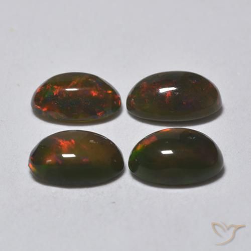 Shop natural 1.32ct Multicolore Opale noire gems, ovale, from Ethiopie at GemSelect. In stock, global shipping!