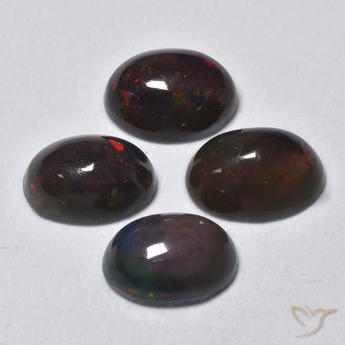 Shop natural 1.41ct Multicolore Opale noire gems, ovale, from Ethiopie at GemSelect. In stock, global shipping!