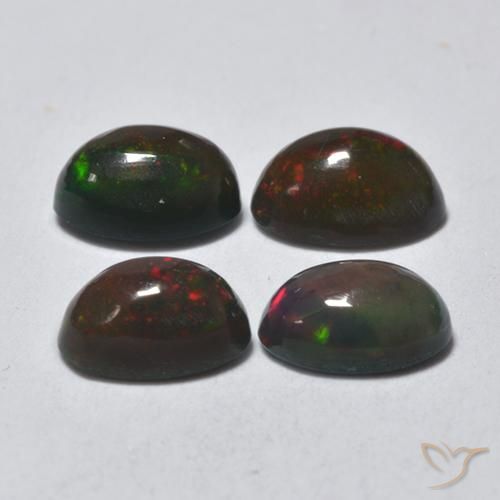 Shop natural 1.41ct Multicolore Opale noire gems, ovale, from Ethiopie at GemSelect. In stock, global shipping!