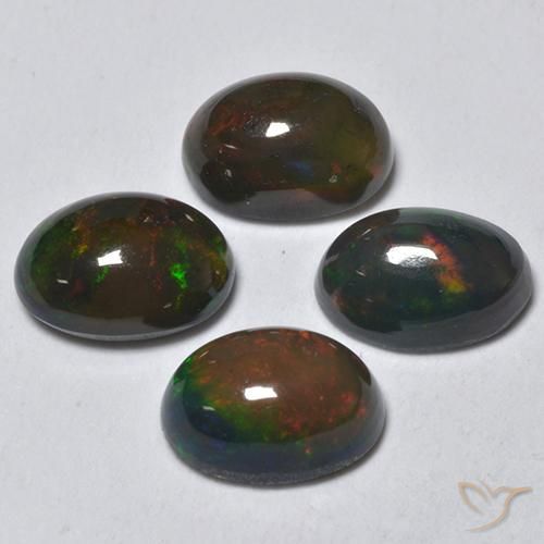 Shop natural 1.54ct Multicolore Opale noire gems, ovale, from Ethiopie at GemSelect. In stock, global shipping!