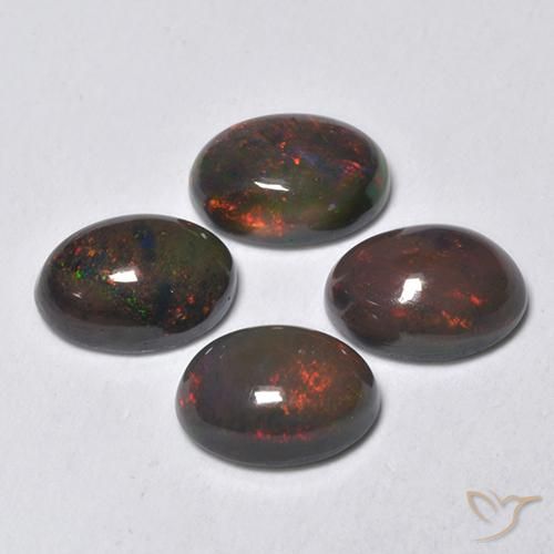 Shop natural 1.34ct Multicolore Opale noire gems, ovale, from Ethiopie at GemSelect. In stock, global shipping!