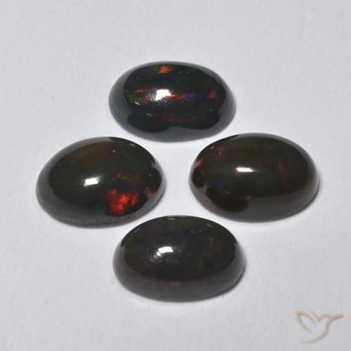Shop natural 1.26ct Multicolore Opale noire gems, ovale, from Ethiopie at GemSelect. In stock, global shipping!