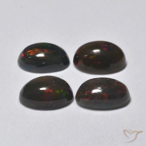 Shop natural 1.26ct Multicolore Opale noire gems, ovale, from Ethiopie at GemSelect. In stock, global shipping!