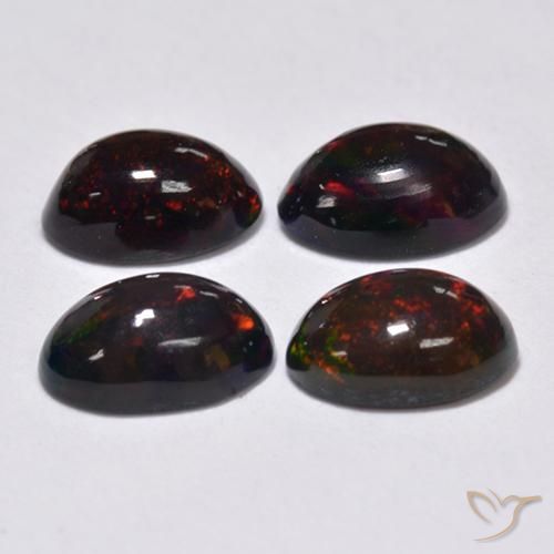 Shop natural 1.49ct Multicolore Opale noire gems, ovale, from Ethiopie at GemSelect. In stock, global shipping!