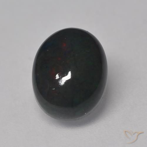 1.17ct Naturel Multicolore Opale noire, ovale, Opaque