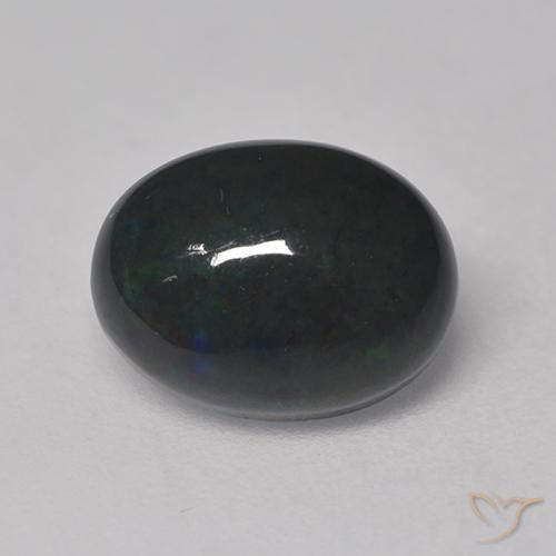 Opale noire Multicolore naturelle ovale, 1.17 ct, Opaque