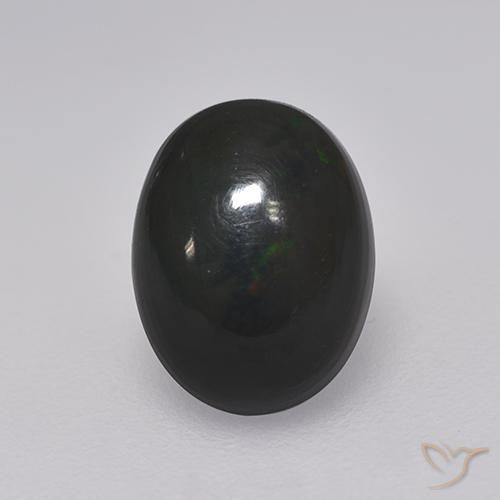 1.28ct Naturel Multicolore Opale noire, ovale, Opaque