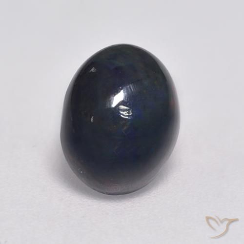 1.18ct Naturel Multicolore Opale noire, ovale, Opaque