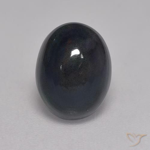 1.25ct Naturel Multicolore Opale noire, ovale, Opaque