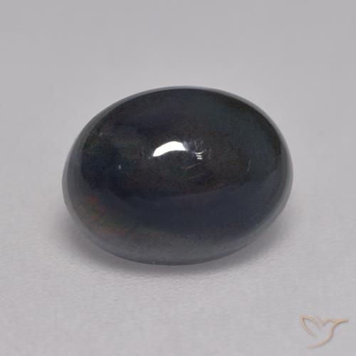 Opale noire Multicolore naturelle ovale, 1.25 ct, Opaque