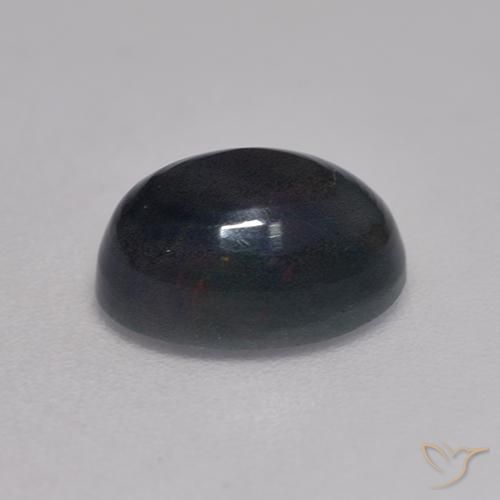 Opale noire Multicolore naturelle ovale, 1.25 ct, Opaque