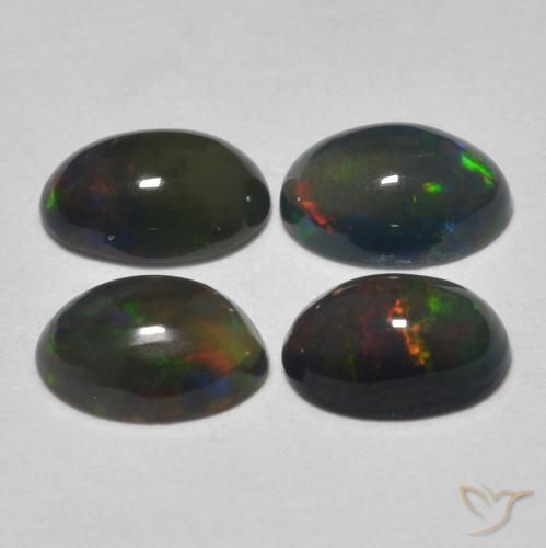 Shop natural 1.10ct Multicolore Opale noire gems, ovale, from Ethiopie at GemSelect. In stock, global shipping!
