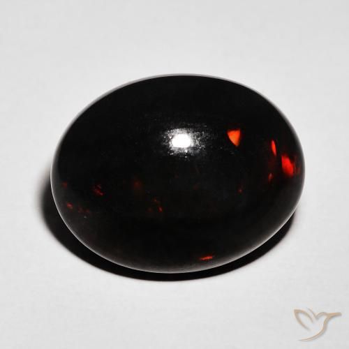 6.46ct Naturel Multicolore Opale noire, ovale, Opaque