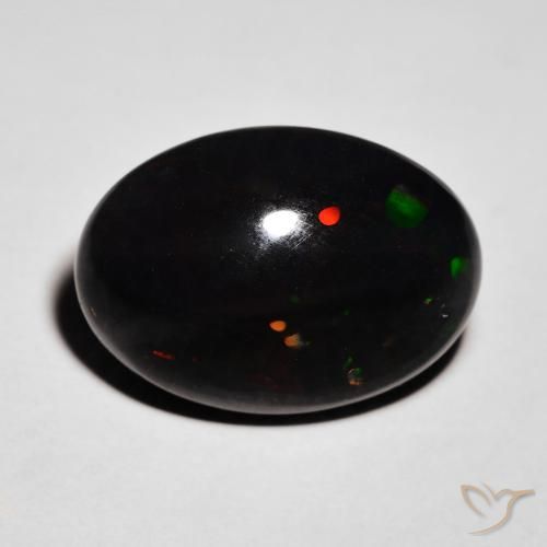 6.06ct Naturel Multicolore Opale noire, ovale, Opaque