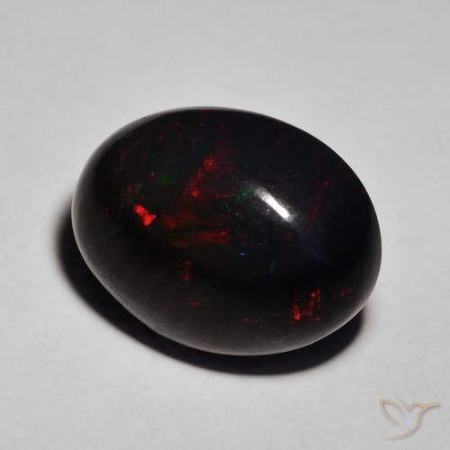 10.34ct Naturel Multicolore Opale noire, ovale, Opaque