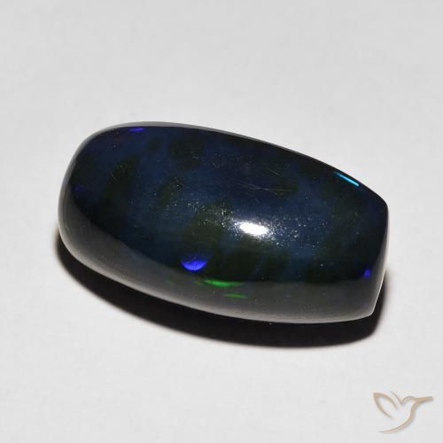 4.60ct Naturel Multicolore Opale noire, Coussin, Opaque