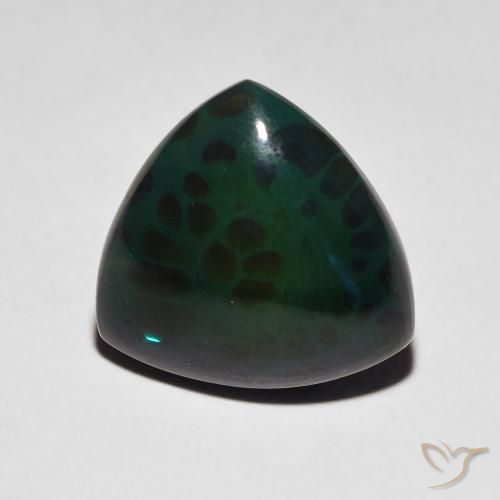 3.74ct Naturel Multicolore Opale noire, Trillion, Opaque