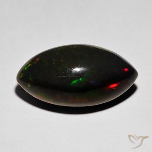 6.68ct Naturel Multicolore Opale noire, Marquise, Opaque
