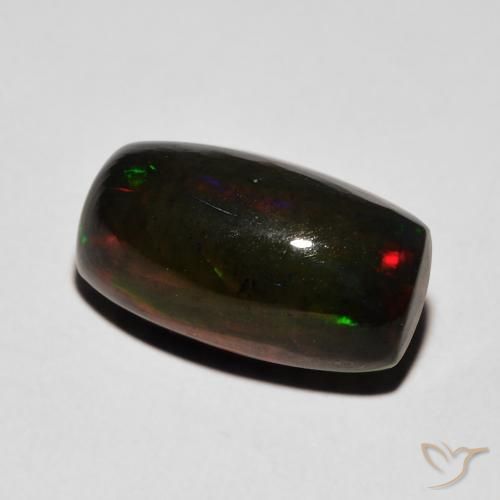 Opale noire Multicolore naturelle Coussin, 3.38 ct, Opaque