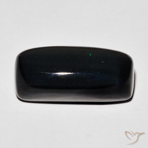 4.00ct Naturel Multicolore Opale noire, Coussin, Opaque