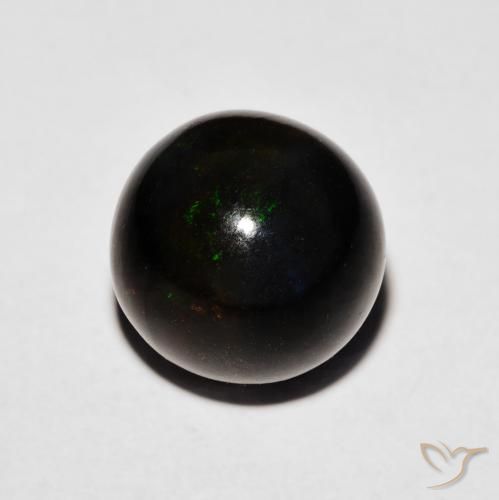 5.66ct Naturel Multicolore Opale noire, Sphère / Boule, Opaque