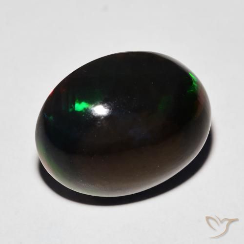 7.64ct Naturel Multicolore Opale noire, ovale, Opaque