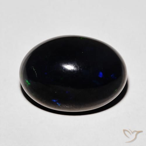 5.51ct Naturel Multicolore Opale noire, ovale, Opaque