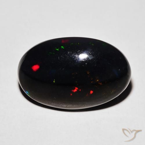 4.61ct Naturel Multicolore Opale noire, ovale, Opaque