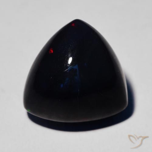 4.85ct Naturel Multicolore Opale noire, Trillion, Opaque
