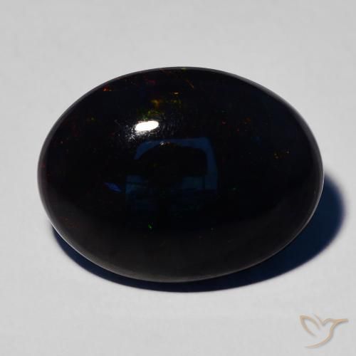 4.59ct Naturel Multicolore Opale noire, ovale, Opaque