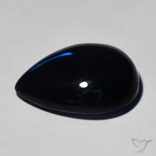 Opale noire Multicolore naturelle En forme de poire, 7.09 ct, Opaque