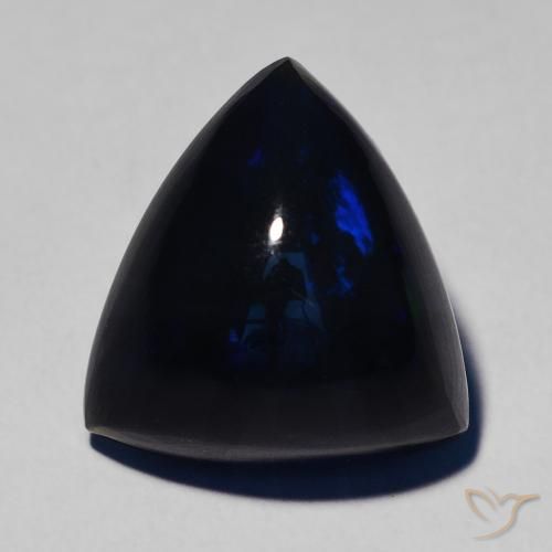 5.55ct Naturel Multicolore Opale noire, Trillion, Opaque