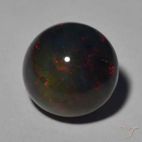 Opale noire Multicolore naturelle Tour, 4.55 ct, Opaque