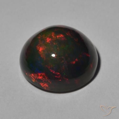 Opale noire Multicolore naturelle Tour, 4.55 ct, Opaque