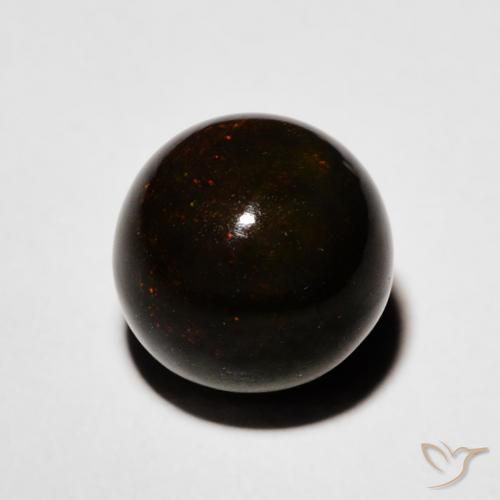 2.00ct Naturel Multicolore Opale noire, Sphère / Boule, Opaque