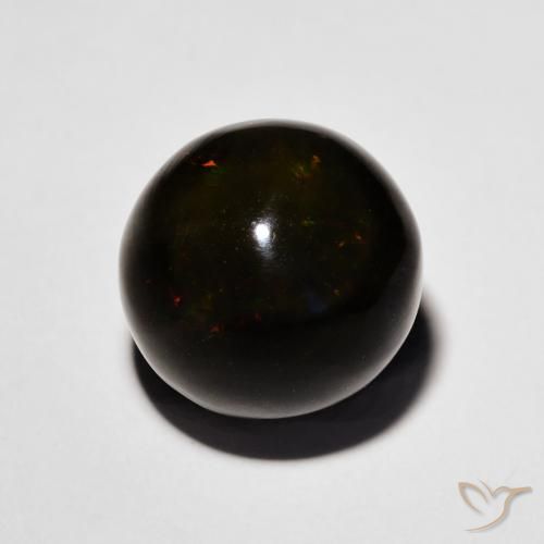 4.45ct Naturel Multicolore Opale noire, Sphère / Boule, Opaque