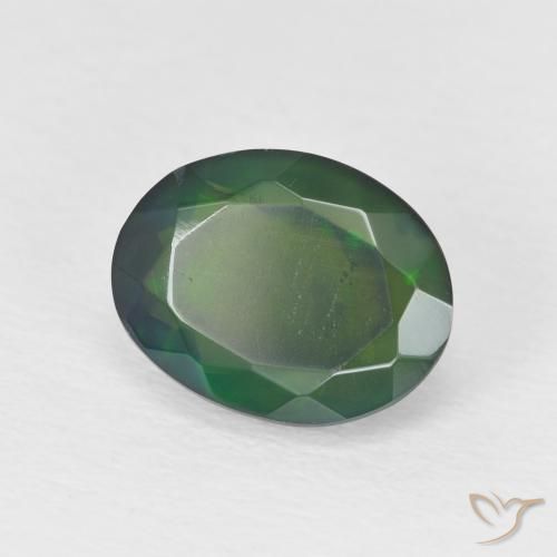 Opale noire Multicolore naturelle ovale, 1.71 ct, Translucide