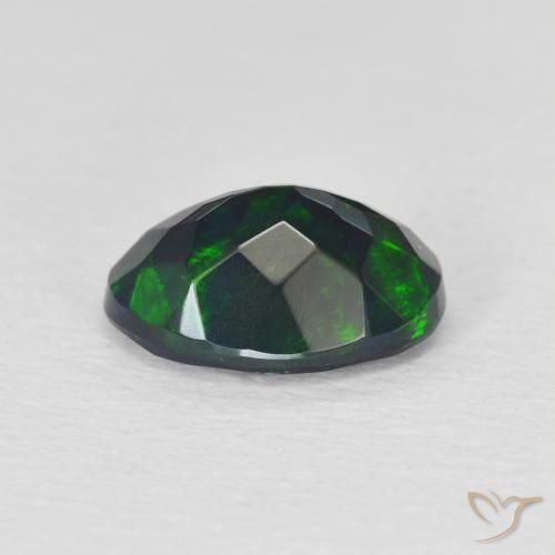 Opale noire Multicolore naturelle ovale, 1.40 ct, Translucide