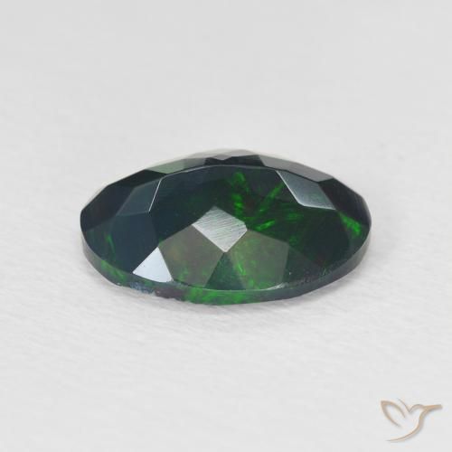 Opale noire Multicolore naturelle ovale, 1.86 ct, Translucide