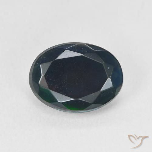 1.68ct Naturel Multicolore Opale noire, ovale, Translucide
