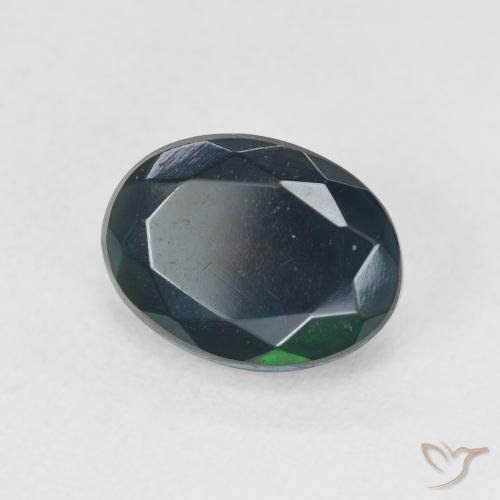 Opale noire Multicolore naturelle ovale, 1.68 ct, Translucide
