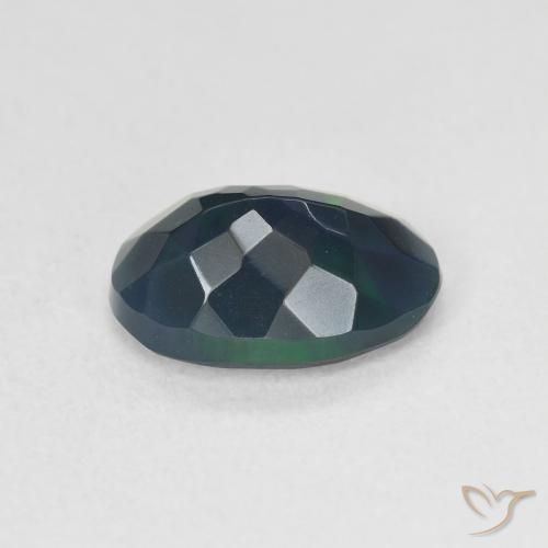 Opale noire Multicolore naturelle ovale, 1.45 ct, Translucide