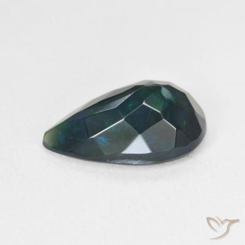 Opale noire Multicolore naturelle En forme de poire, 2.17 ct, Translucide