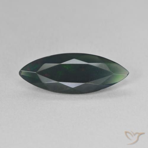 1.45ct Naturel Multicolore Opale noire, Marquise, Translucide
