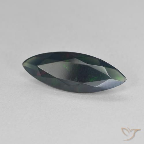 Opale noire Multicolore naturelle Marquise, 1.45 ct, Translucide